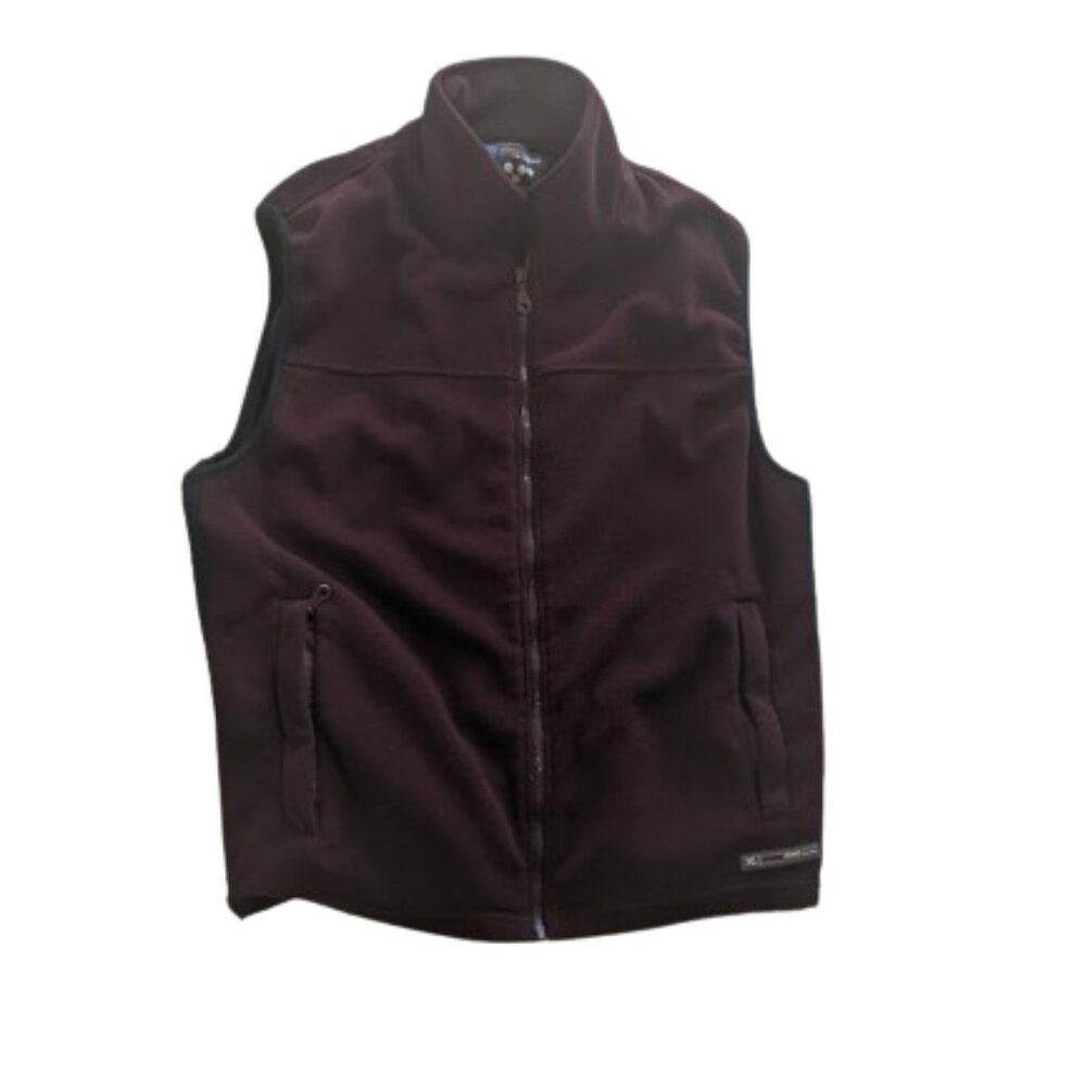 ---- POINT ZERO Plum Purple Fleece Vest Size Large